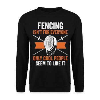 Fencing martial arts - Unisex Sweatshirt - black - Front - Alina (178cm) & Michal (187cm)