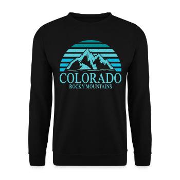 Colorado Mountain Rocky - Unisex Sweatshirt - black - Front - Alina (178cm) & Michal (187cm)