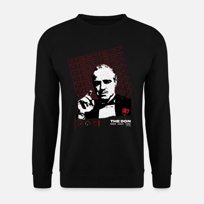 Der Pate The Godfather Don Corleone Respect Mafia - Unisex Pullover - Schwarz