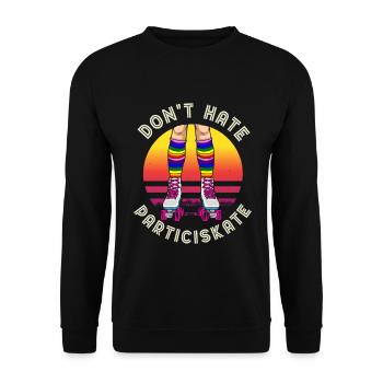 Inline Skate Gift Rollskates Roller 70s - Unisex Sweatshirt - black - Front - Alina (178cm) & Michal (187cm)