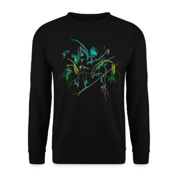 Paysage abstrait - Sweat-shirt Unisexe - noir - Devant - Alina (178cm) & Michal (187cm)