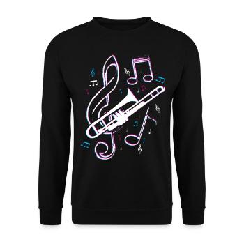 Posaune Musik Orchester - Unisex Pullover - Schwarz - Vorne - Alina (178cm) & Michal (187cm)