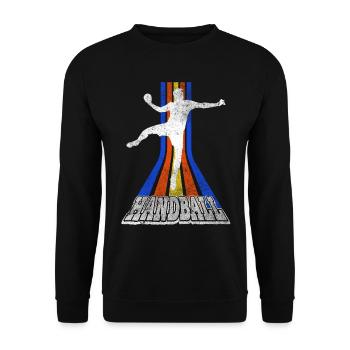 Handball Handball Player Handball Player Vintage Retro - Sweat-shirt Unisexe - noir - Devant - Alina (178cm) & Michal (187cm)