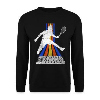 Tennis Tennis Player Player Vintage Retro Sport - Unisex Sweatshirt - black - Front - Alina (178cm) & Michal (187cm)