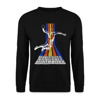 Handball Handball Player Handball Player Vintage Retro - Sweat-shirt Unisexe - noir - Devant - Alina (178cm) & Michal (187cm)