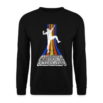 Escalade Escalade Montagnes Alpinisme Sport Vintage - Sweat-shirt Unisexe - noir - Devant - Alina (178cm) & Michal (187cm)