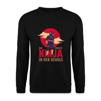 Der Coolste Ninja In Der Schule Ninja Judo Karate - Unisex Pullover - Schwarz - Vorne - Alina (178cm) & Michal (187cm)