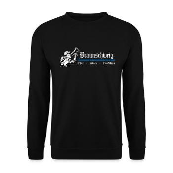 Braunschweig Ehre Stolz Tradition - Unisex Pullover - Schwarz - Vorne - Alina (178cm) & Michal (187cm)