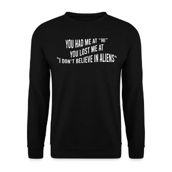 Meme Funny Sayings - Unisex Sweatshirt - black - Front - Alina (178cm) & Michal (187cm)