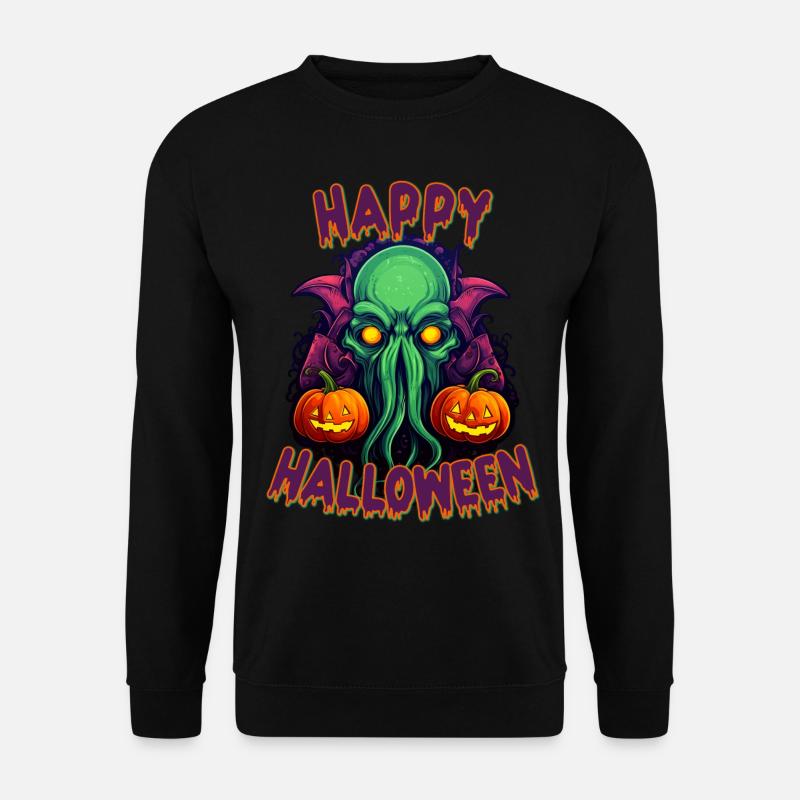 Happy Halloween Cthulhu - Unisex Pullover - Schwarz