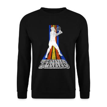 Tennis Tennis Player Woman Sport Match Club Fan - Unisex Sweatshirt - black - Front - Alina (178cm) & Michal (187cm)