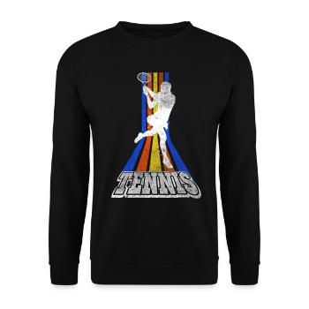 Tennis Tennis Player Woman Sport Match Club Fan - Unisex Sweatshirt - black - Front - Alina (178cm) & Michal (187cm)