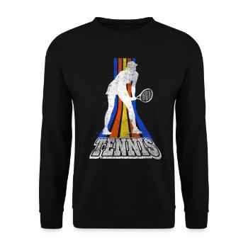 Tennis Tennis Player Woman Sport Match Club Fan - Unisex Sweatshirt - black - Front - Alina (178cm) & Michal (187cm)
