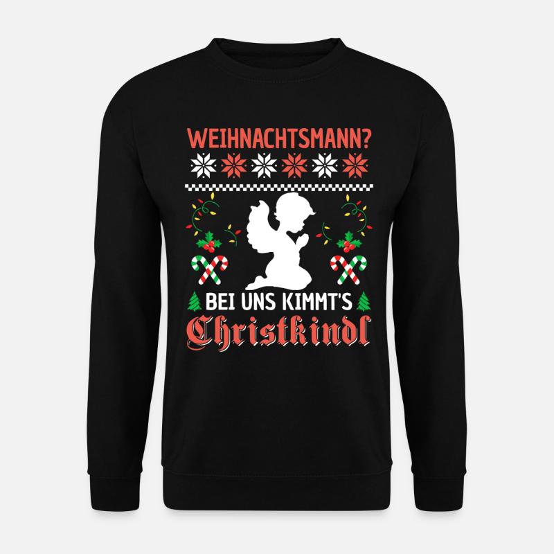 Christkindl Bayern Weihnachten Spruch Witzig - Unisex Pullover - Schwarz