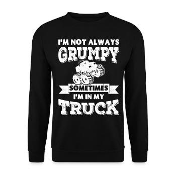 Je ne suis pas toujours , parfois je suis dans mon camion - Sweat-shirt Unisexe - noir - Devant - Alina (178cm) & Michal (187cm)