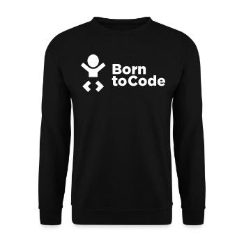 Born to Code - Unisex Sweatshirt - black - Front - Alina (178cm) & Michal (187cm)