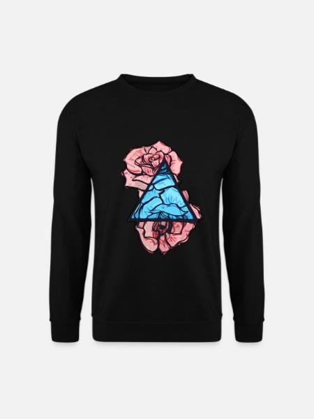 Stained Glass Roses - Unisex Sweatshirt - black