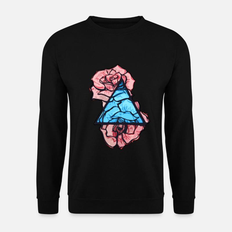 Buntglas-Rosen - Unisex Pullover - Schwarz