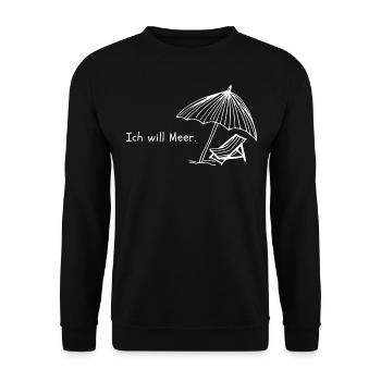 Ich will Meer. - Unisex Pullover - Schwarz - Vorne - Alina (178cm) & Michal (187cm)