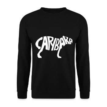 Capybara - Unisex Sweatshirt - black - Front - Alina (178cm) & Michal (187cm)