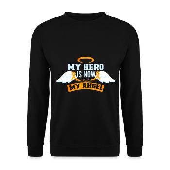 Leukemia Awareness Month Leukemia Survivor - Unisex Sweatshirt - black - Front - Alina (178cm) & Michal (187cm)