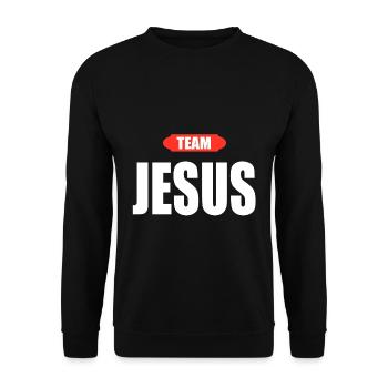 Équipe Jésus Christ Dieu Chrétien - Sweat-shirt Unisexe - noir - Devant - Alina (178cm) & Michal (187cm)