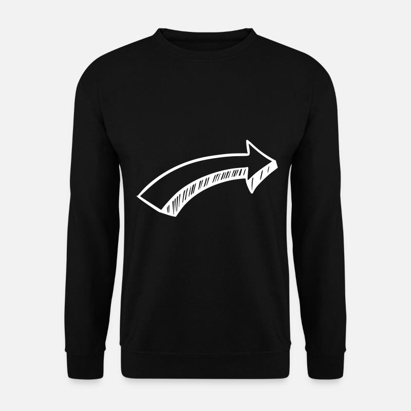 Arrow drawing sketch white - Unisex Sweatshirt - black