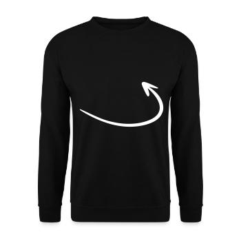 Flèche dessin esquisse blanc - Sweat-shirt Unisexe - noir - Devant - Alina (178cm) & Michal (187cm)