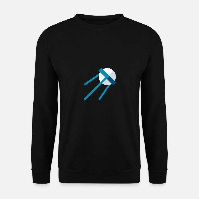 Satellite in Space – Blue Space Icon - Unisex Sweatshirt - black