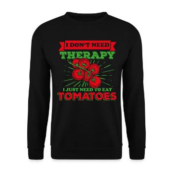 tomatoes - Unisex Sweatshirt - black - Front - Alina (178cm) & Michal (187cm)