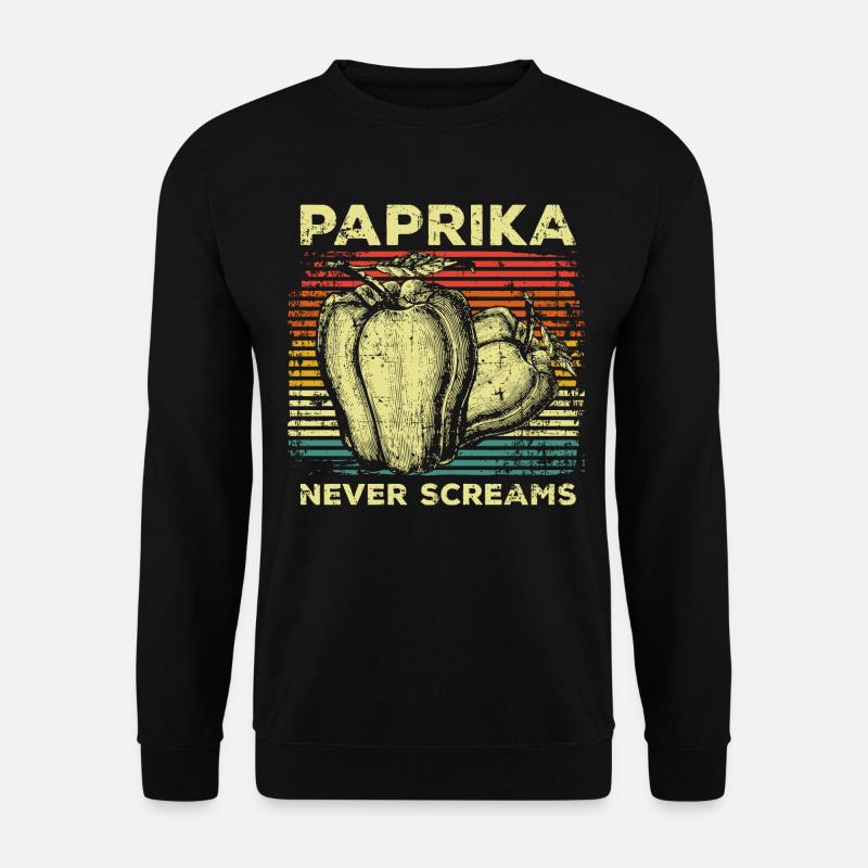 Veganer Paprika - Unisex Pullover - Schwarz