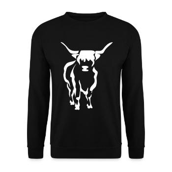 Cow cows beef farmer farmer silhouette gift - Unisex Sweatshirt - black - Front - Alina (178cm) & Michal (187cm)