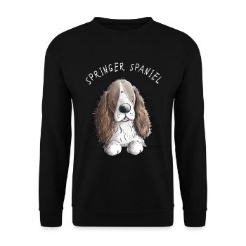 Anglais Springer Spaniel I BD chien cadeau - Sweat-shirt Unisexe - noir - Devant - Alina (178cm) & Michal (187cm)