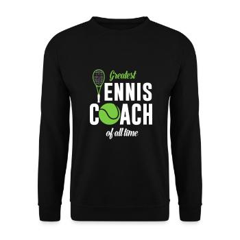 Größter Tennis-Coach aller Zeiten - Unisex Pullover - Schwarz - Vorne - Alina (178cm) & Michal (187cm)