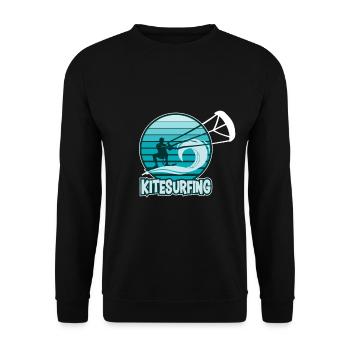 Kitesurfing Kitesurfing Surfing Wind Waves - Unisex Sweatshirt - black - Front - Alina (178cm) & Michal (187cm)