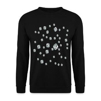 Diamant - Unisex Pullover - Schwarz - Vorne - Alina (178cm) & Michal (187cm)
