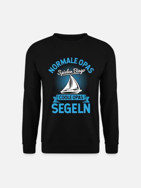 Opa Bingo Rentner Enkel Segelboot Lustiges Segler - Unisex Pullover - Schwarz