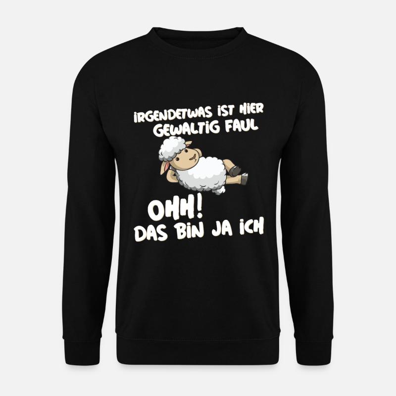 Schafe Chiller Bauern Landwirt Schäfer Schaf - Unisex Pullover - Schwarz