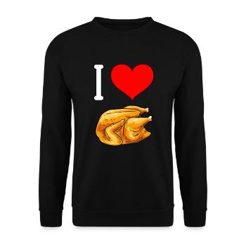 Broiler Roast Chicken Grilled Chicken BBQ Chicken Chicken - Unisex Sweatshirt - black - Front - Alina (178cm) & Michal (187cm)