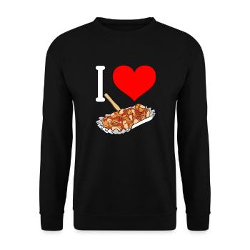Currywurst Curry Wurst Bratwurst Berliner Ruhrpott - Unisex Sweatshirt - black - Front - Alina (178cm) & Michal (187cm)