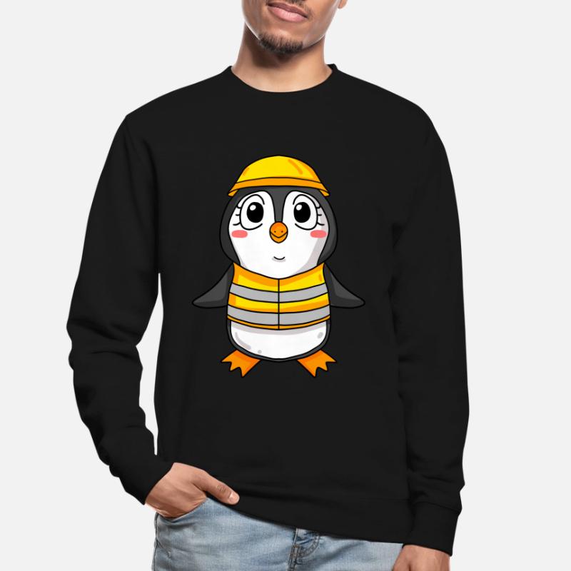 Cadeau de construction de maison de construction de maison de pingouin Sweat-shirt Unisexe