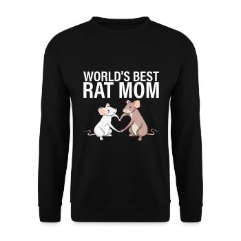 Meilleure maman rat du monde - Sweat-shirt Unisexe - noir - Devant - Alina (178cm) & Michal (187cm)