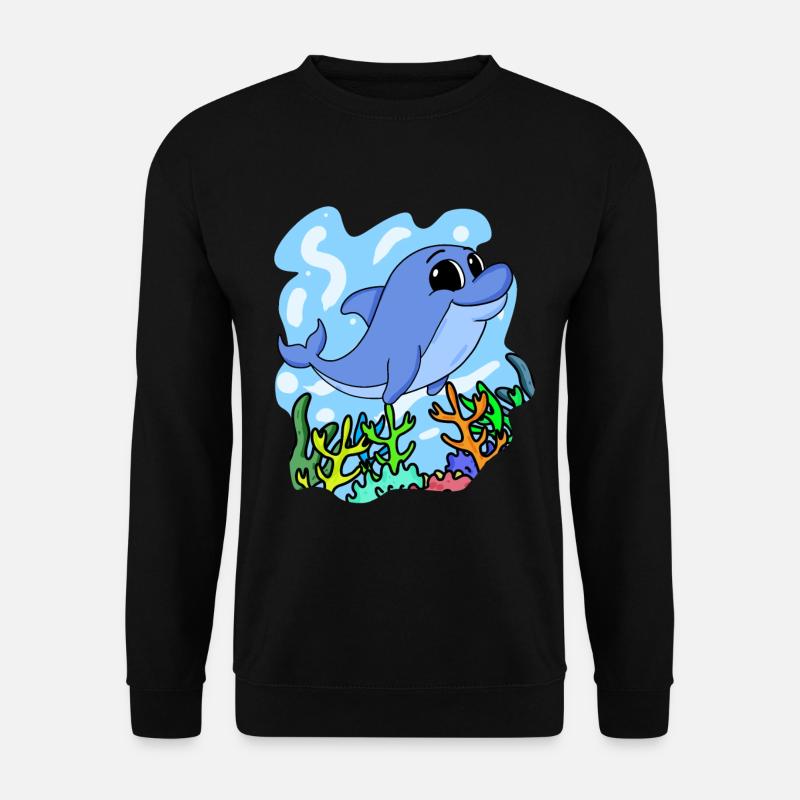 Delfin - Unisex Pullover - Schwarz