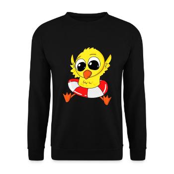 Canard mer baignade piscine en plein air piscine piscine - Sweat-shirt Unisexe - noir - Devant - Alina (178cm) & Michal (187cm)