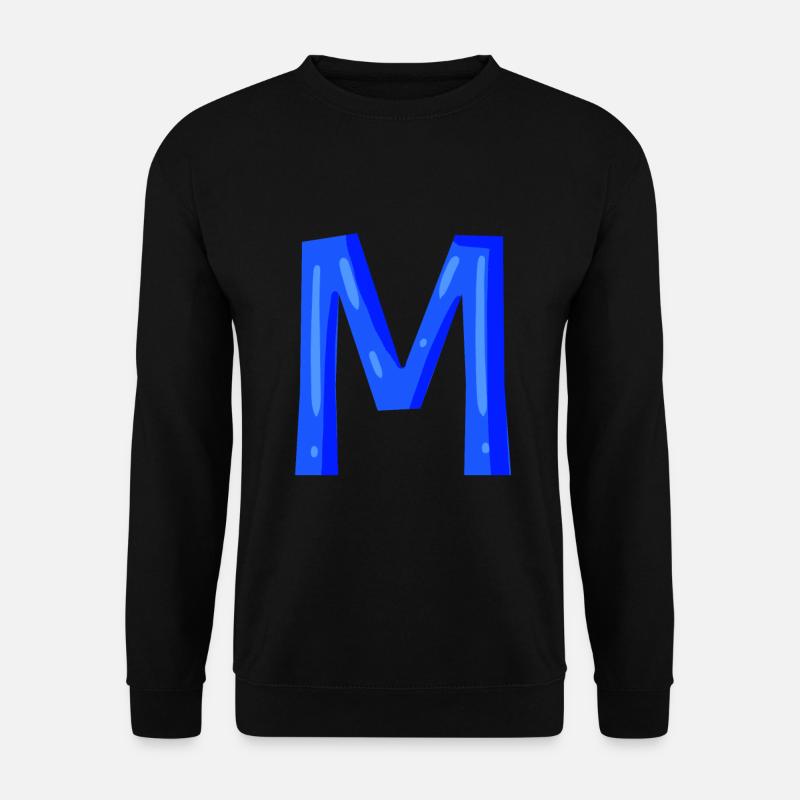 Anfangsbuchstabe M - Unisex Pullover - Schwarz