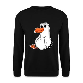 gull - Unisex Sweatshirt - black - Front - Alina (178cm) & Michal (187cm)