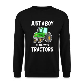 Tractor love tractors saying - Unisex Sweatshirt - black - Front - Alina (178cm) & Michal (187cm)
