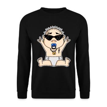 Cool Baby - Sweat-shirt Unisexe - noir - Devant - Alina (178cm) & Michal (187cm)