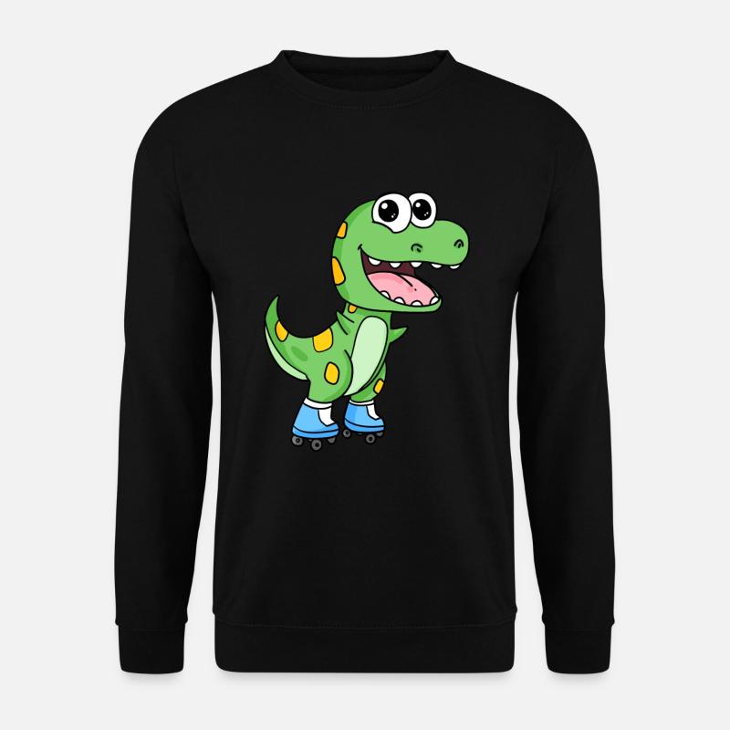 Inline Skating Roller Skates Dinosaur - Unisex Sweatshirt - black