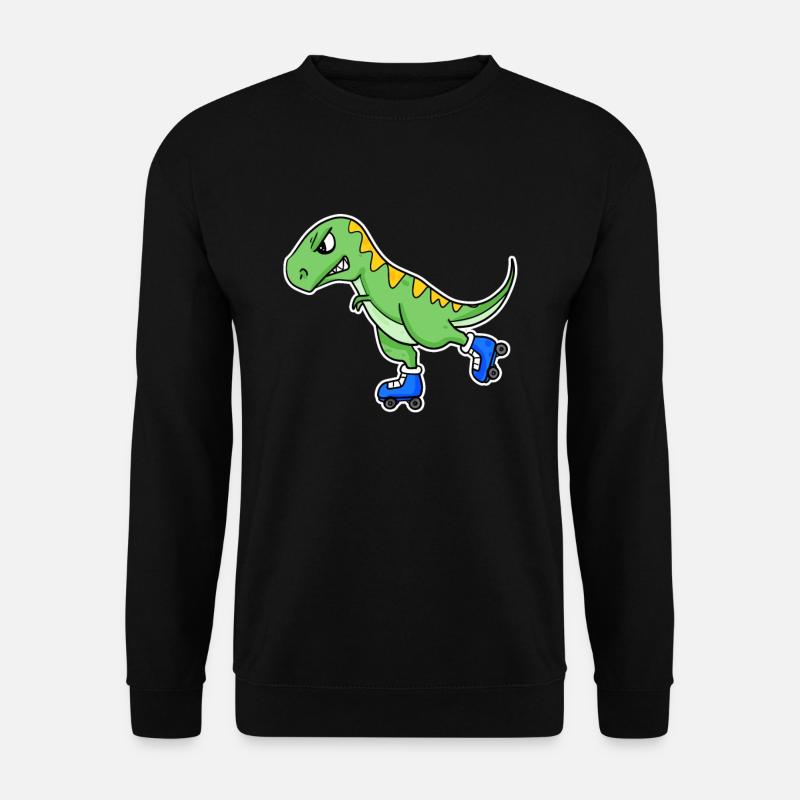 Inline Skating Dinosaur - Unisex Sweatshirt - black